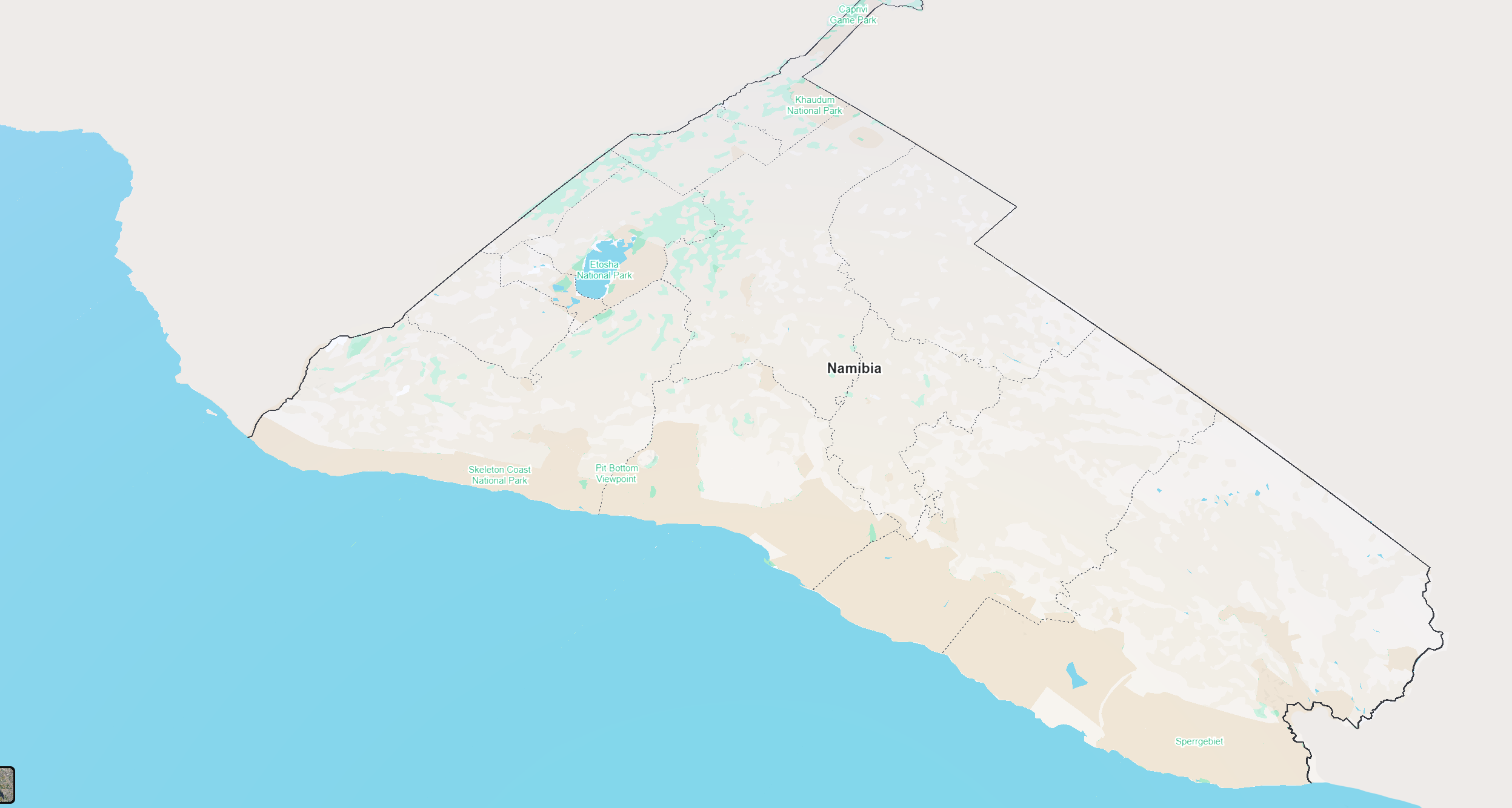 Map of Namibia