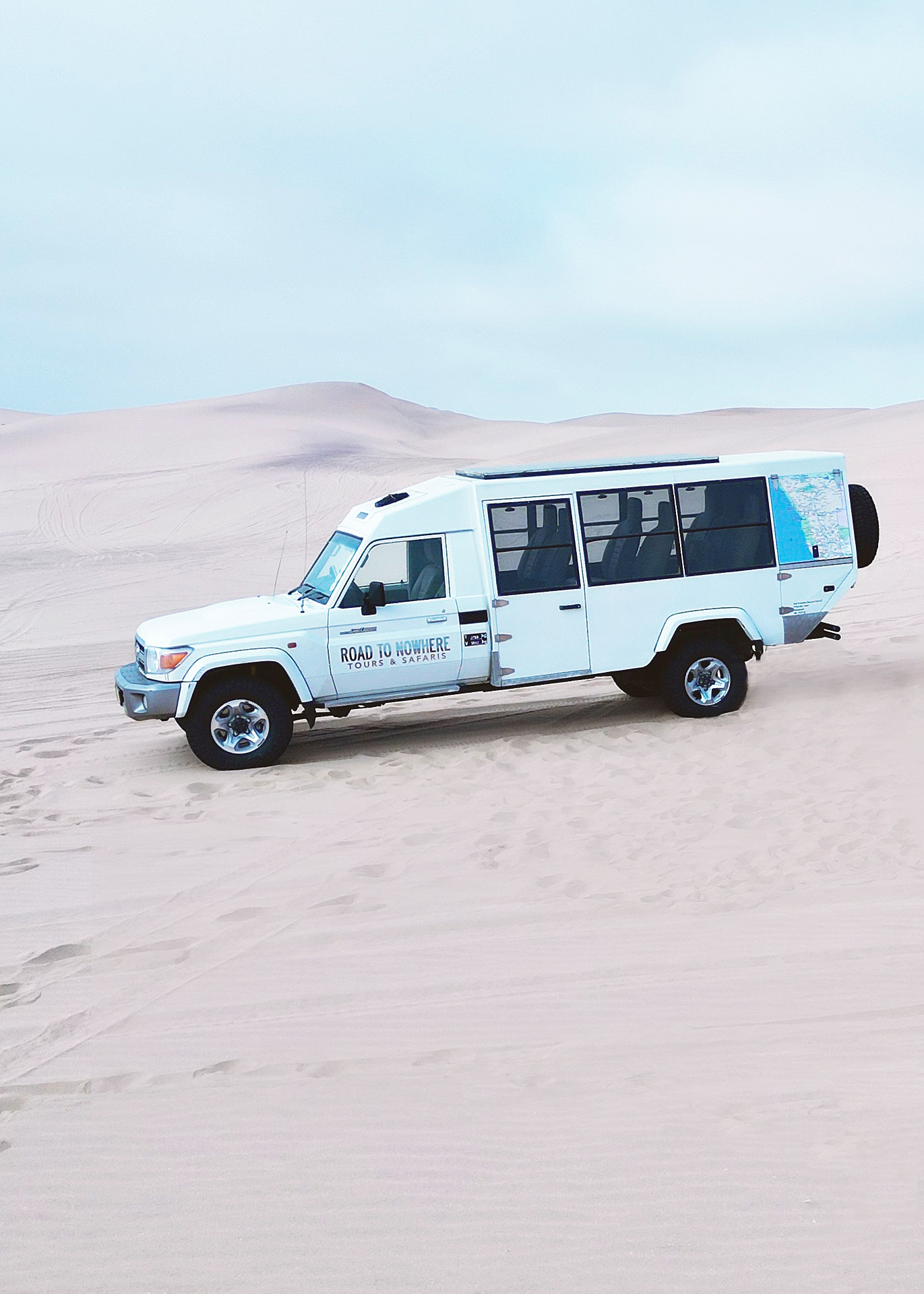 Custom expedition vehicle on the Namibian plains