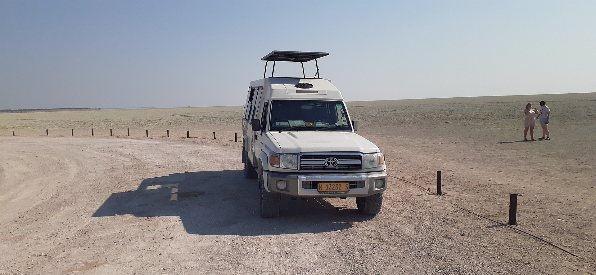 Namibia expedition vehicle on a remote desert road